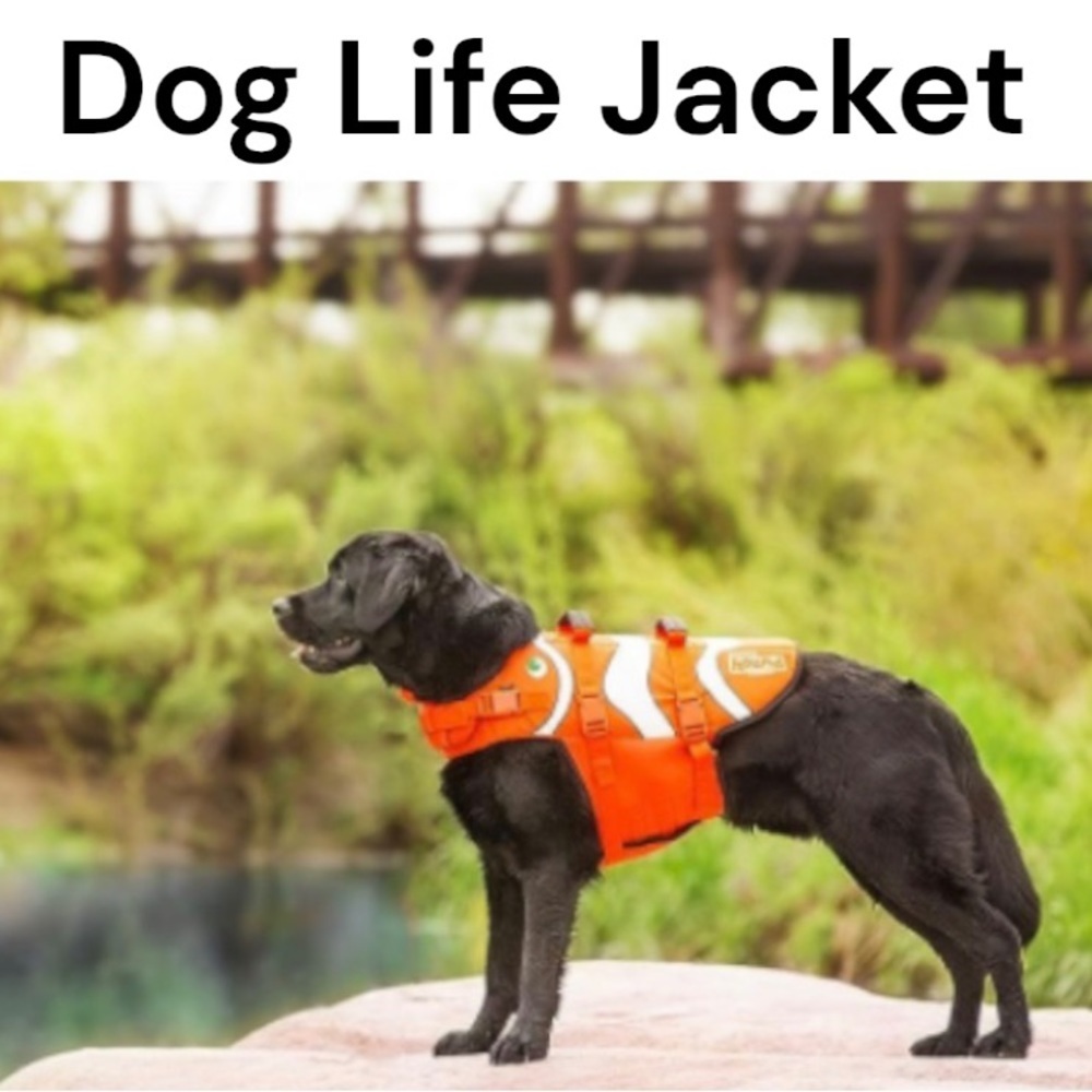NWT Outward Hound Fun Fish Life Jacket Sz Med - Fits 30-55 lbs Girth: 21-27 in